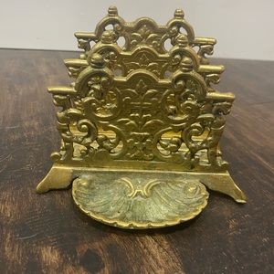 Vintage brass card holder